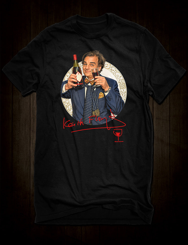 Keith Floyd T-Shirt featuring the legendary British television chef and broadcaster