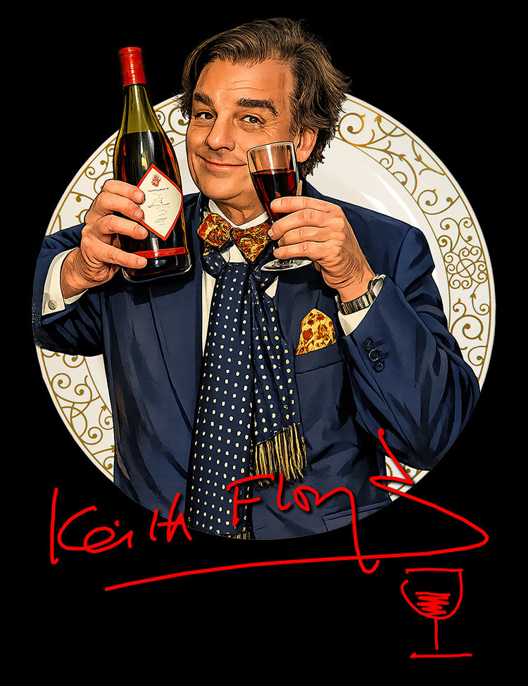 British TV chef Keith Floyd tribute T-shirt inspired by classic cookery television