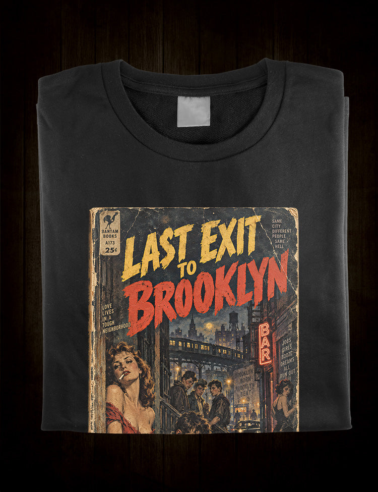Cult novel T-shirt based on Last Exit to Brooklyn and 1960s American fiction