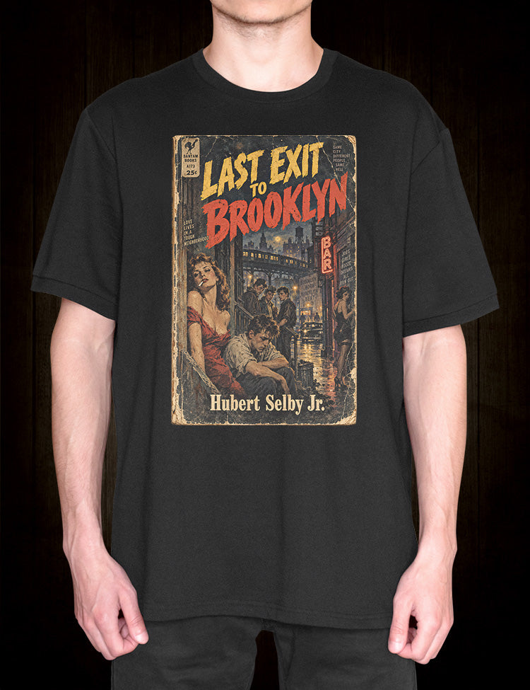 Retro book cover artwork referencing Last Exit to Brooklyn by Hubert Selby Jr
