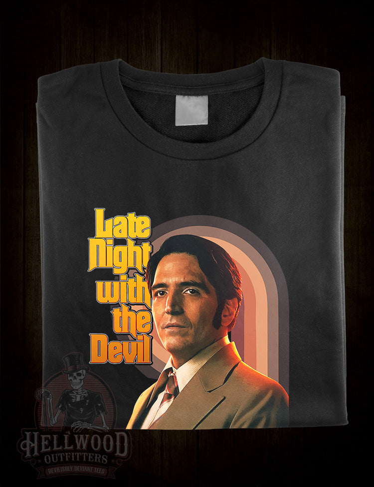 Retro-inspired supernatural horror movie t-shirt