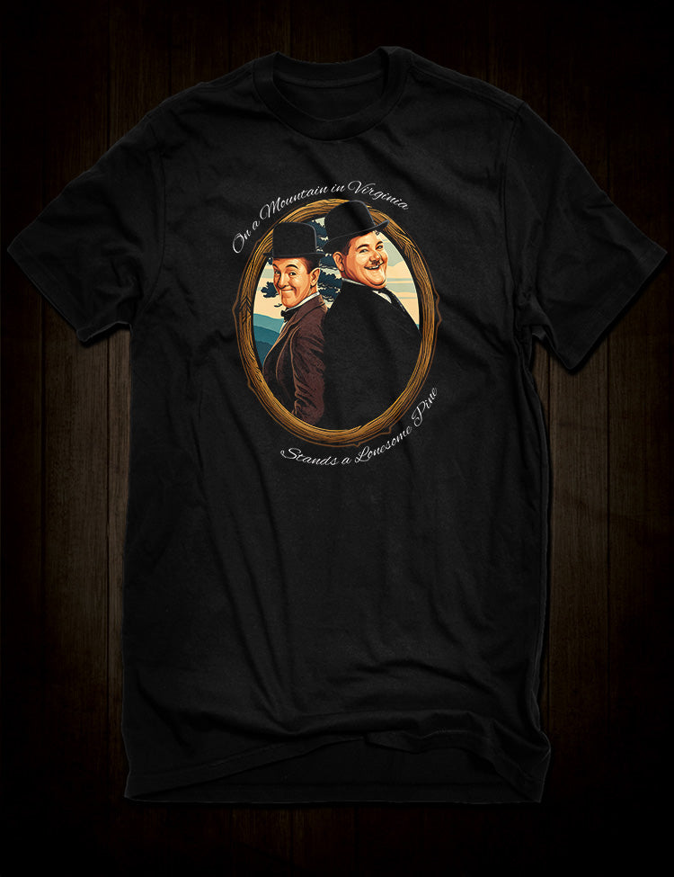 Laurel and Hardy Lonesome Pine t-shirt classic comedy film design