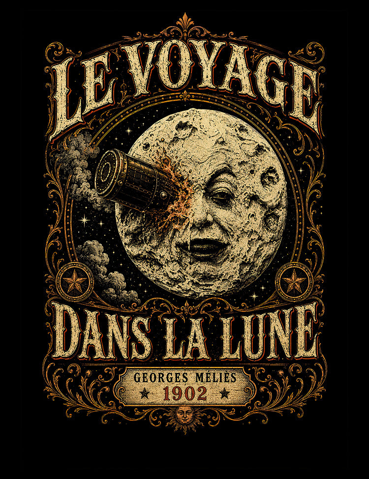 Georges Méliès A Trip to the Moon graphic T-shirt
