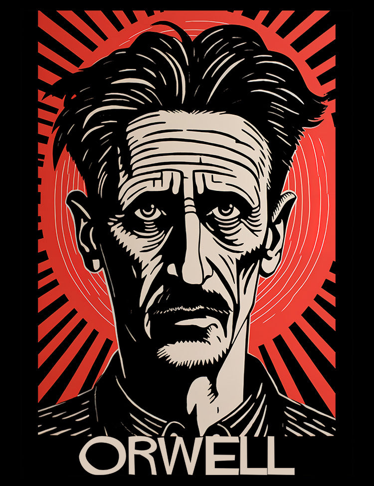 George Orwell Portrait T-Shirt - for book lovers