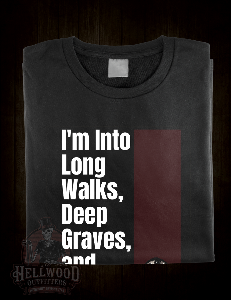 Horror-inspired dark humor fashion statement shirt