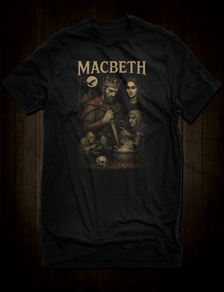 Macbeth witches cauldron dark fantasy illustration