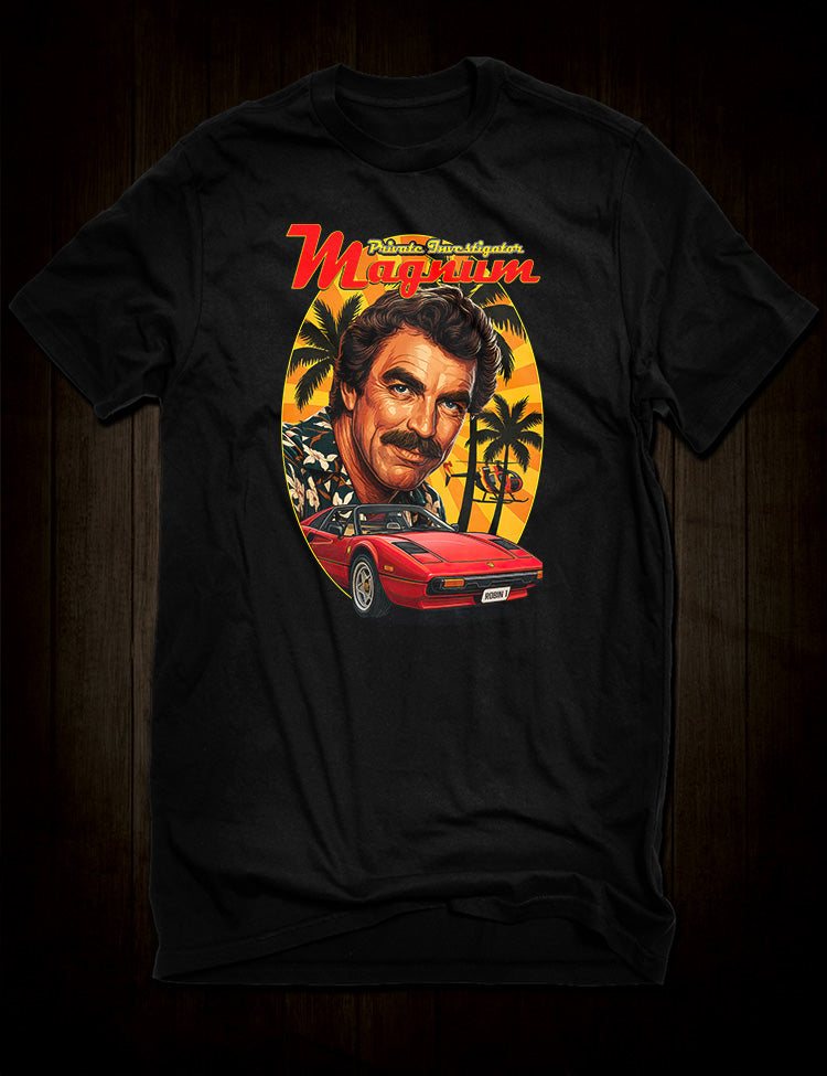 Magnum PI Tom Selleck t-shirt Hawaii detective series