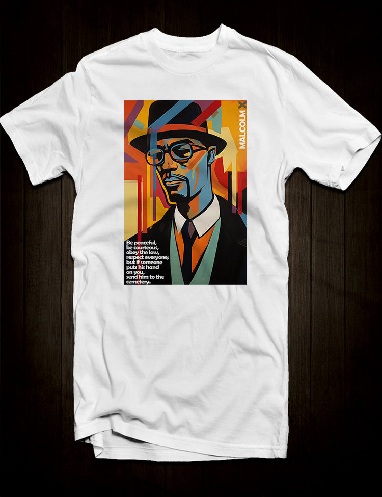 White Malcolm X Quote T-Shirt