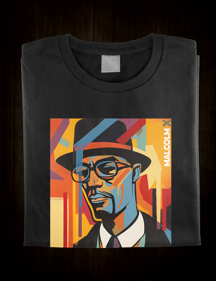 Unique Civil Rights T-Shirt - Capturing the Essence of Malcolm X's Legacy