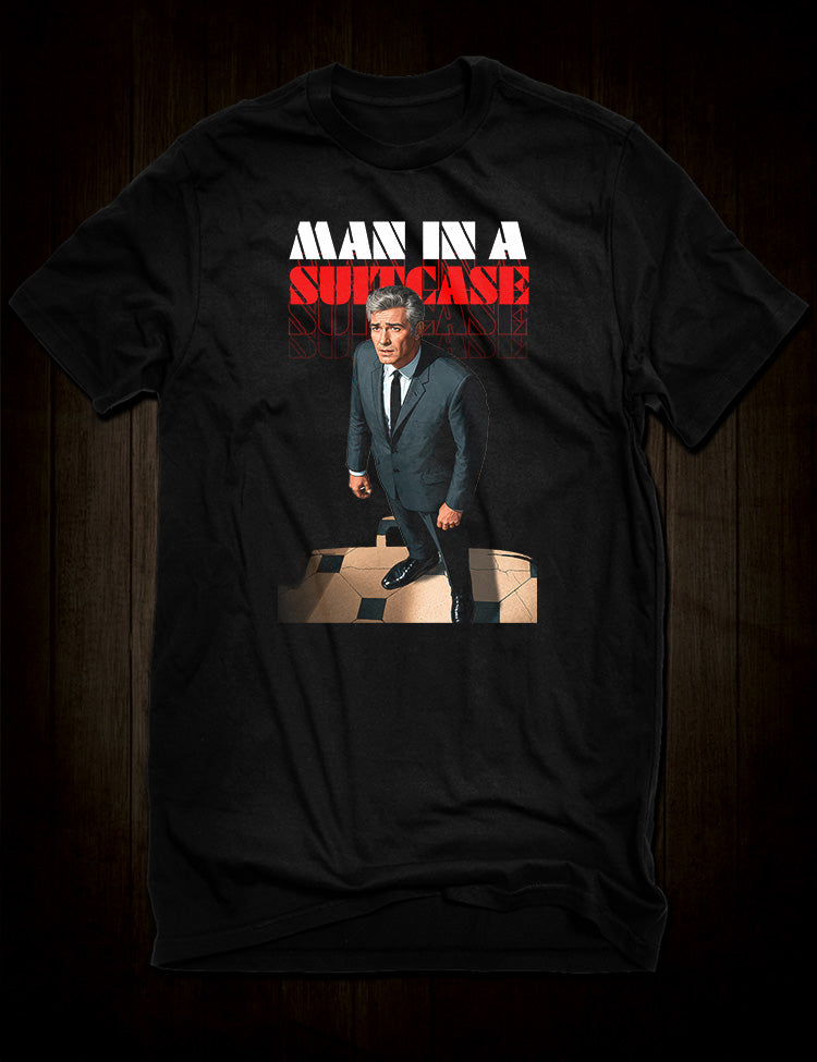 Man In A Suitcase T-Shirt featuring McGill from the classic ITC television thriller