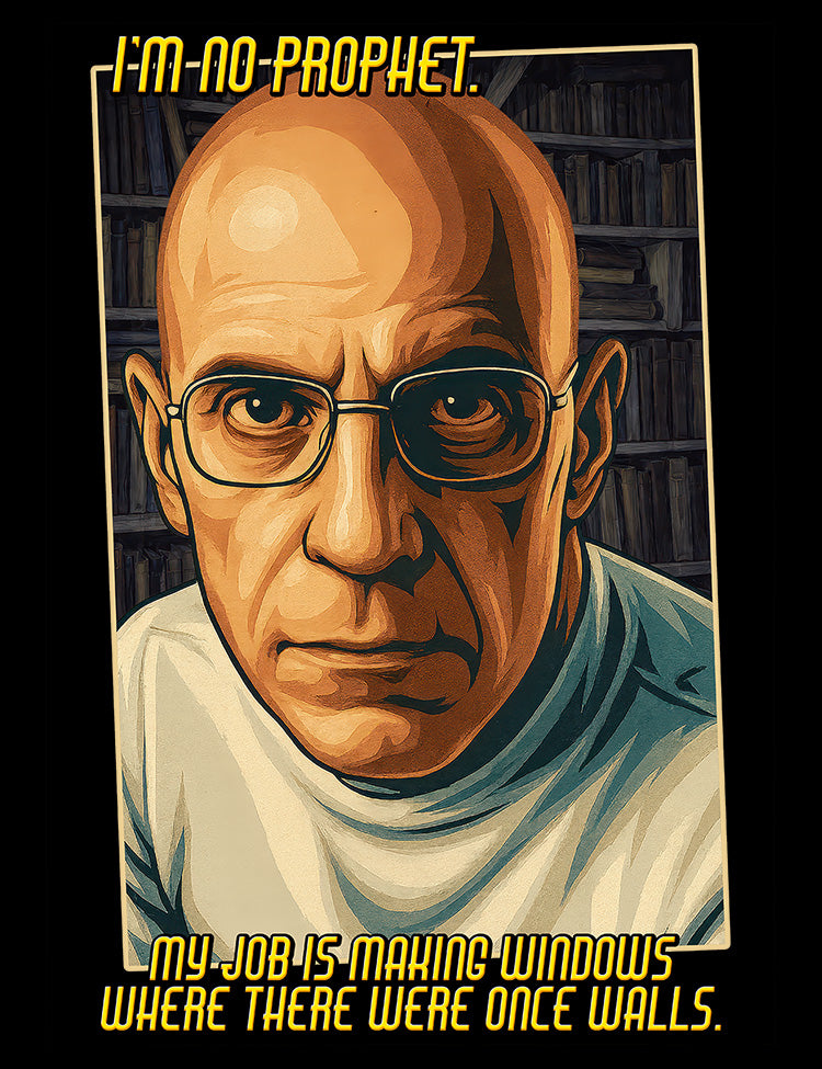 Michel Foucault portrait graphic tee