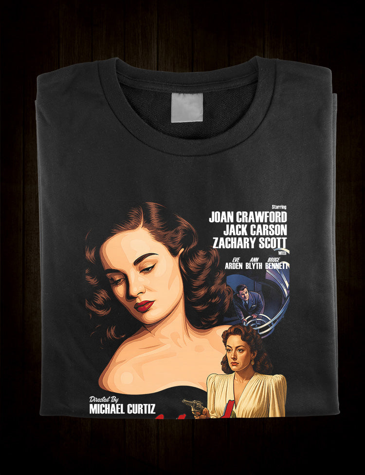 Golden Age Hollywood graphic inspired by Mildred Pierce and film noir