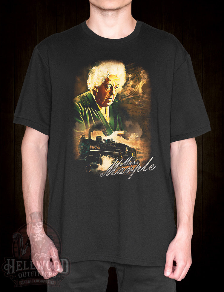 Classic detective Miss Marple T-shirt for mystery fans