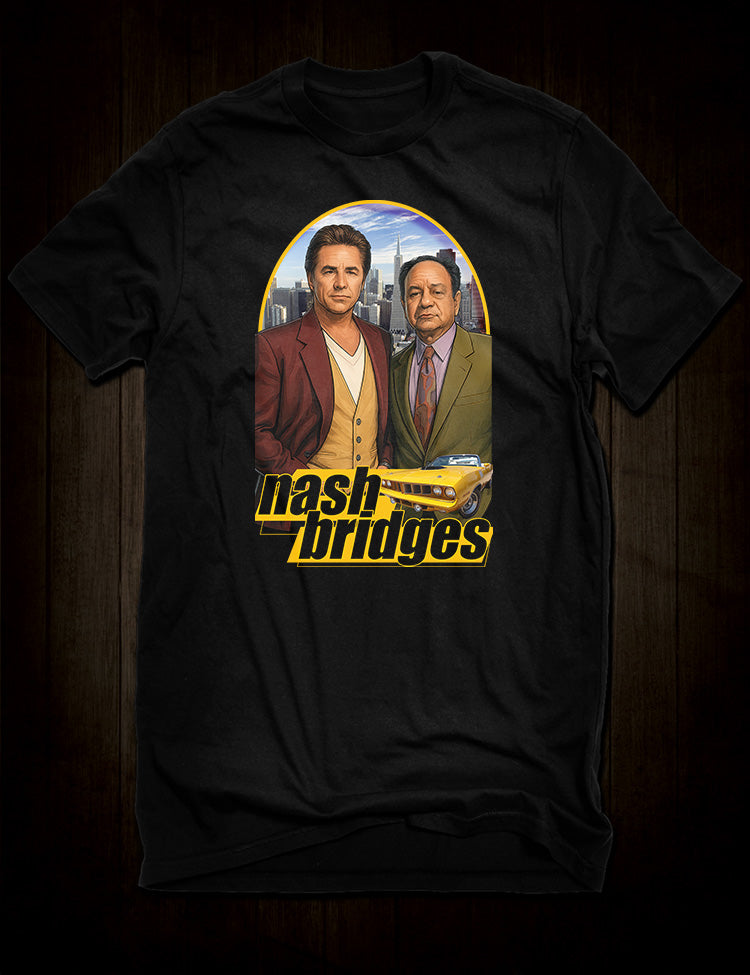 Nash Bridges t-shirt Don Johnson 1990s detective show design