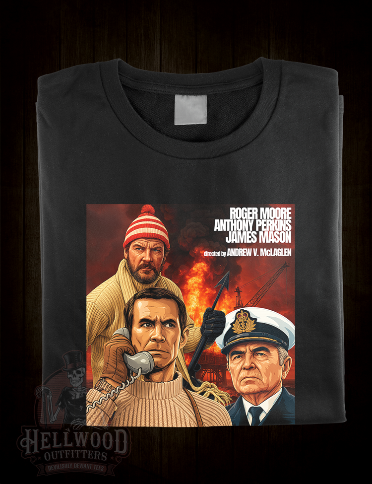 Maritime thriller oil rig action movie tee
