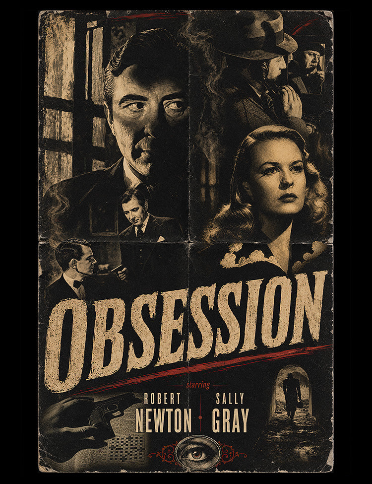Sally Gray and Robert Newton classic British crime movie design