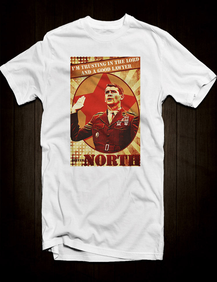 Oliver North t-shirt with captivating design