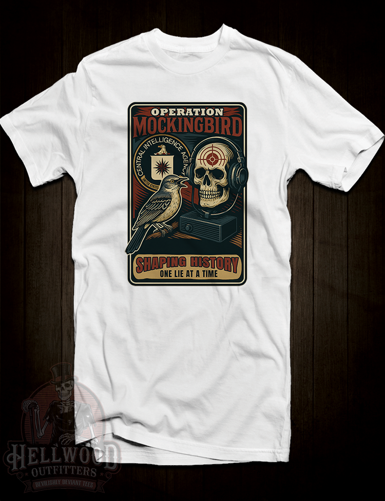 Operation Mockingbird history inspired t-shirt