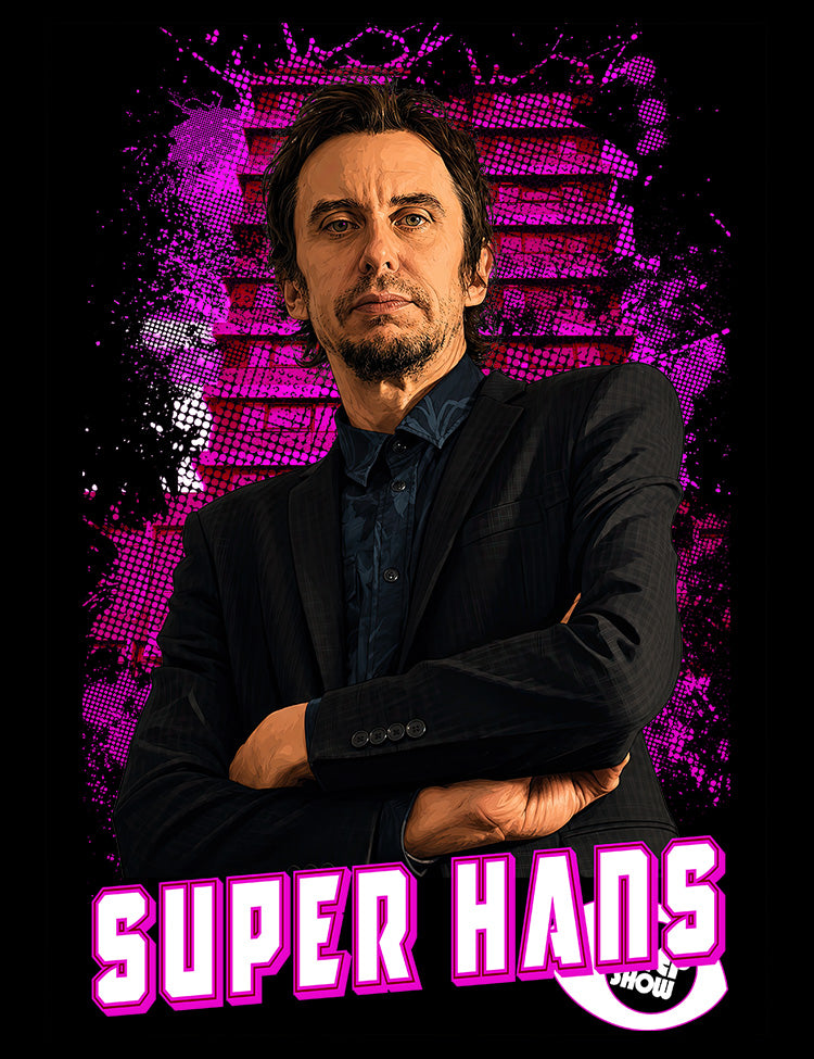 Matt King as Super Hans Peep Show character graphic T-shirt