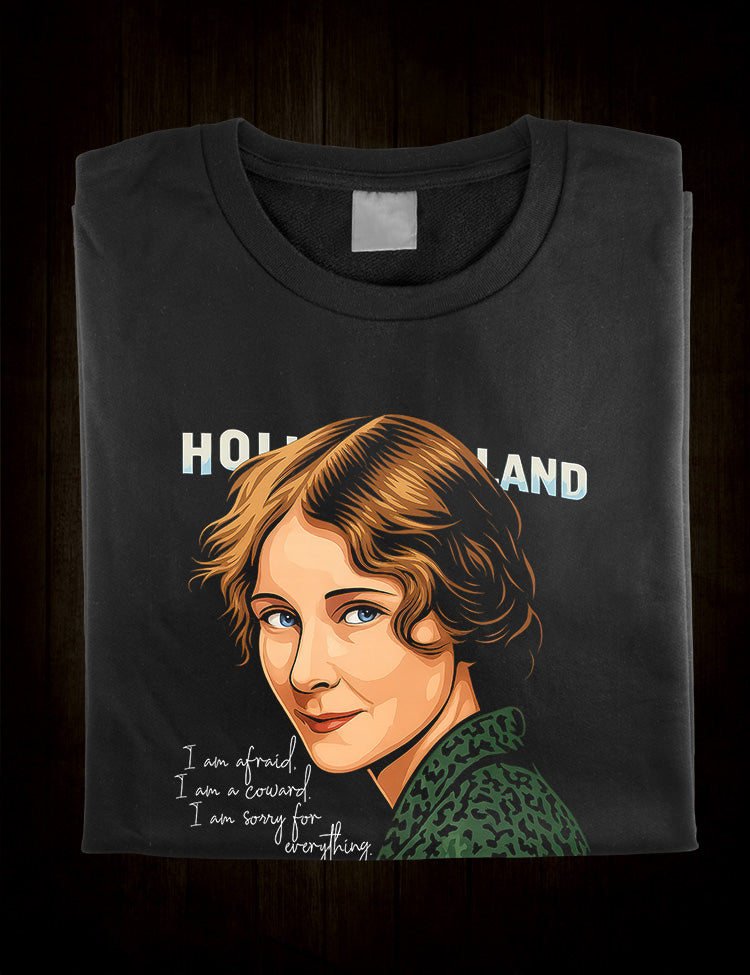 1930s actress Peg Entwistle portrait shirt True crime Hollywood legend