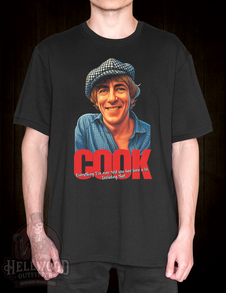 Cult British comedian Peter Cook tribute tee