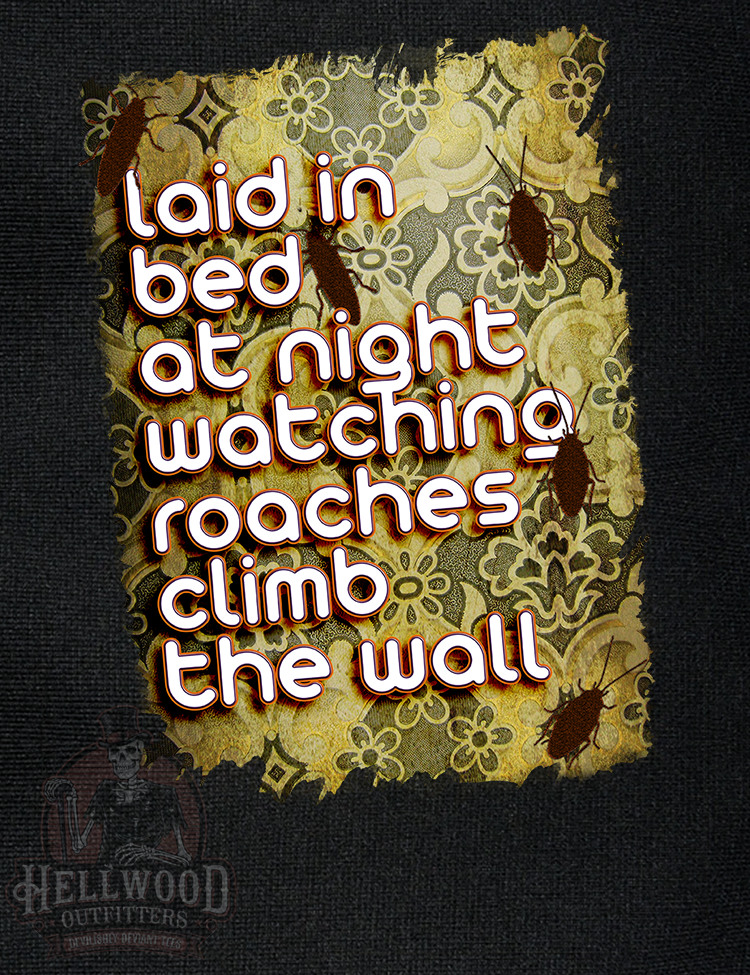 Laid in bed at night watching roaches climb the wall shirt