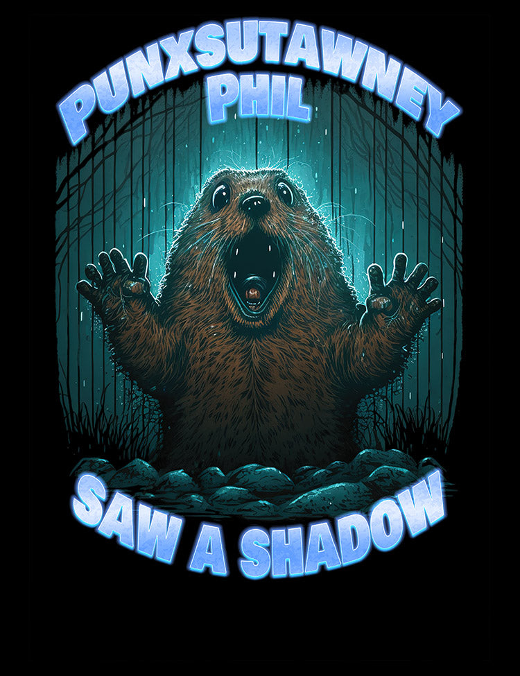 Groundhog Day celebration T-shirt featuring Punxsutawney Phil