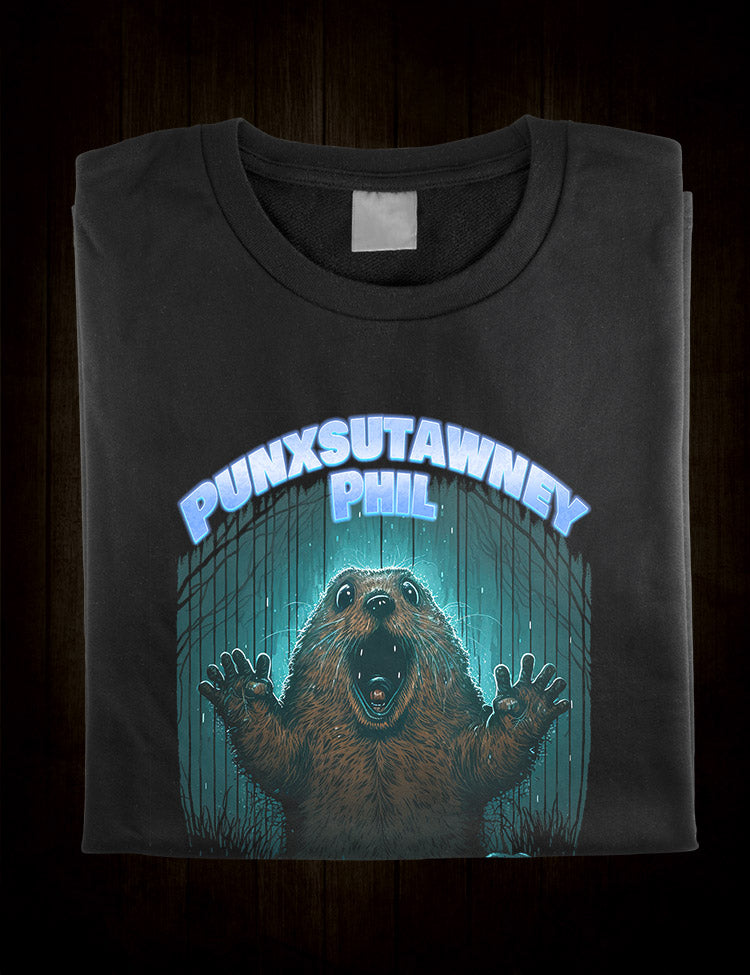 Punxsutawney Phil shadow T-shirt for winter lovers