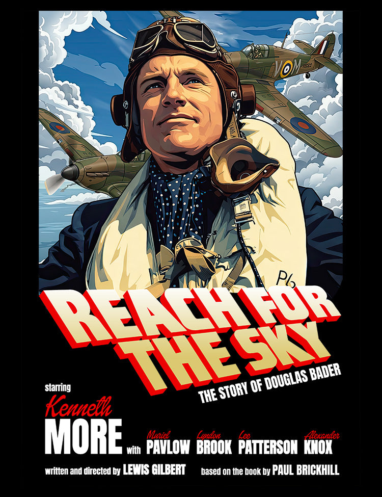 Kenneth More as Douglas Bader in Reach For The Sky artwork