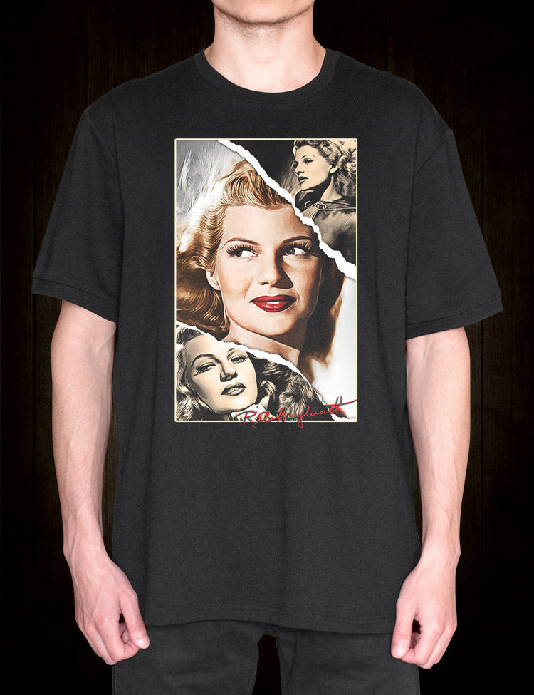 Rita Hayworth t-shirt featuring classic Hollywood star