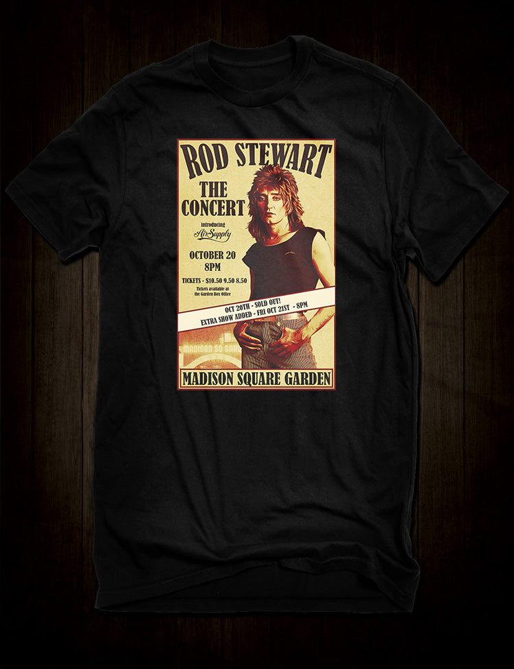 Rock legend tribute: Rod Stewart Live 1977 Tee