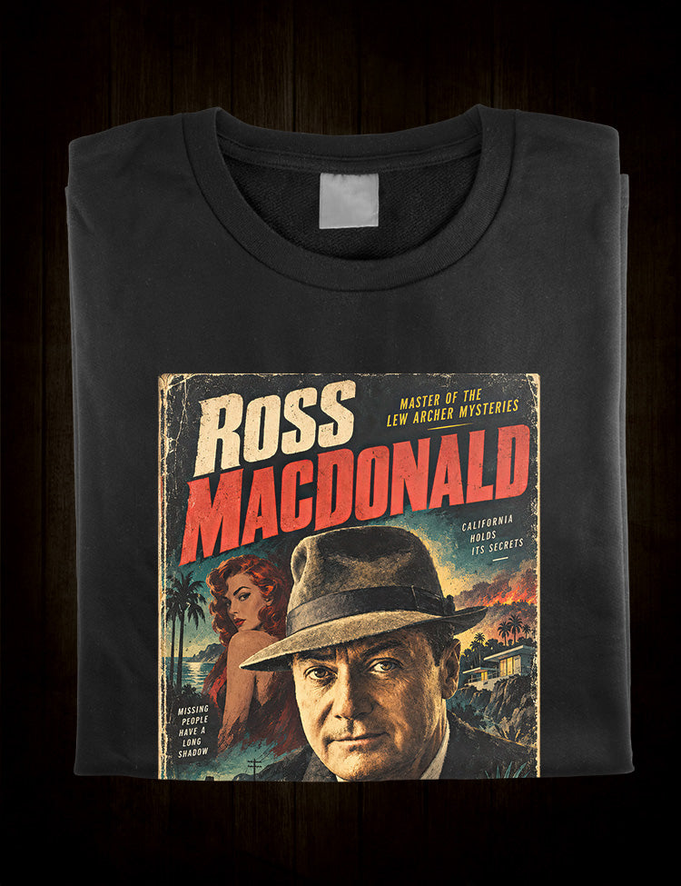Hard-boiled detective fiction design celebrating Ross Macdonald and Lew Archer