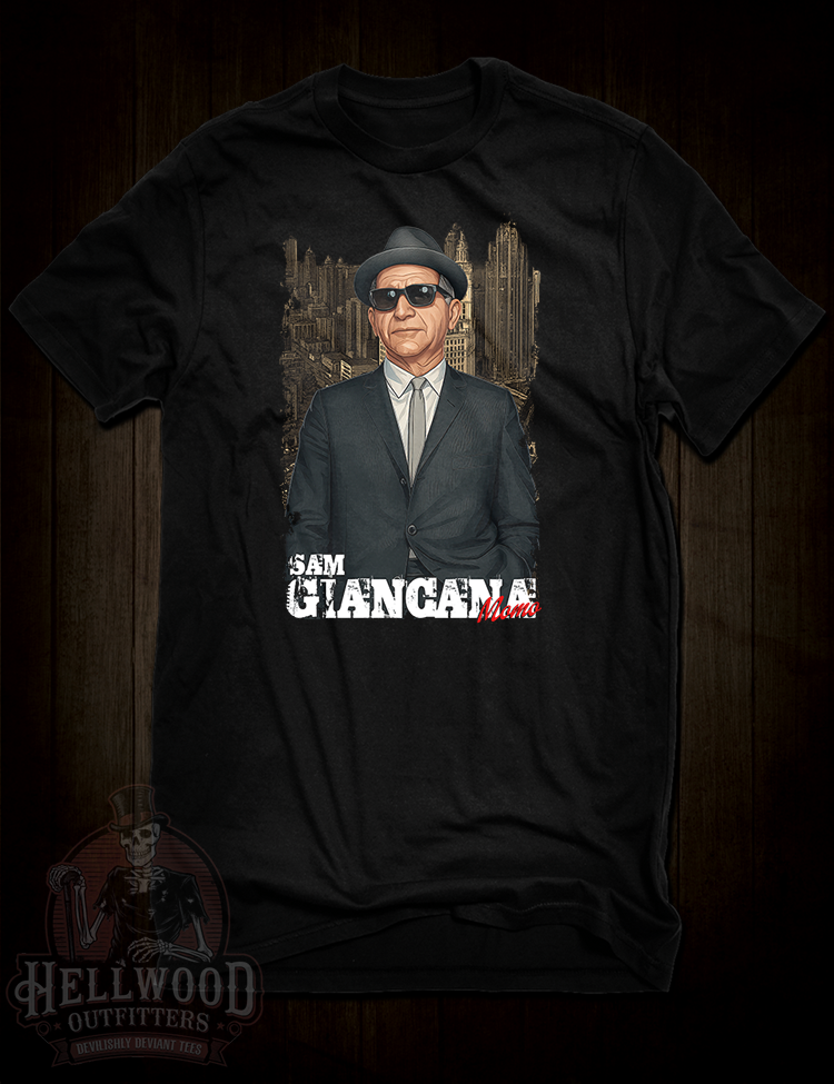 Sam Giancana Momo t-shirt Chicago Outfit design