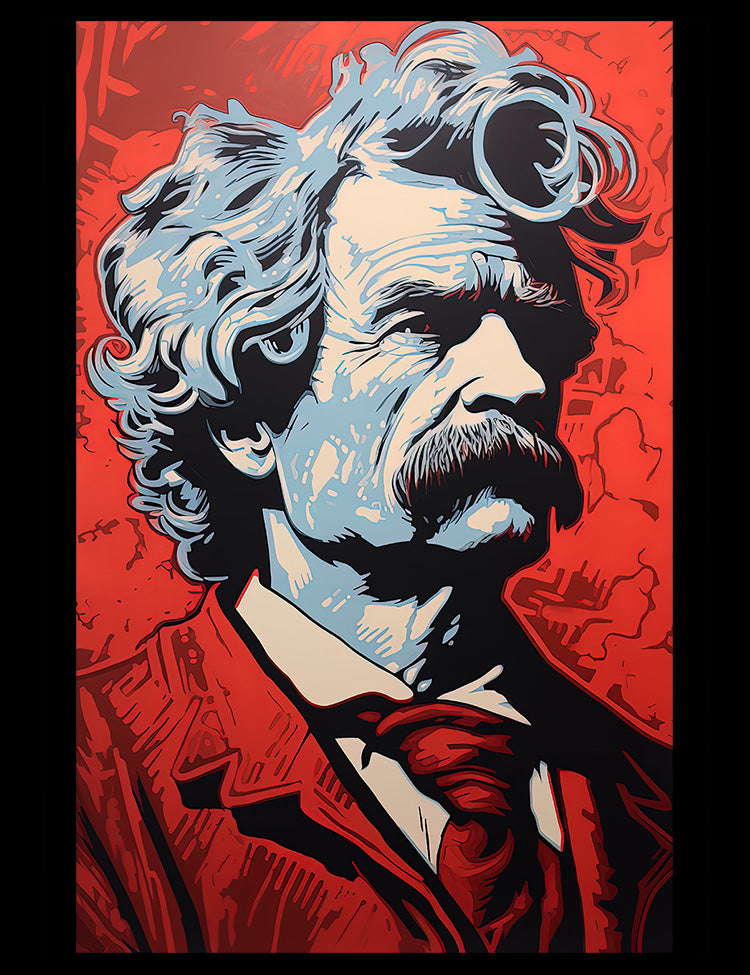 Mark Twain T-Shirt: A stylish tribute to the American master of satire and social commentary.