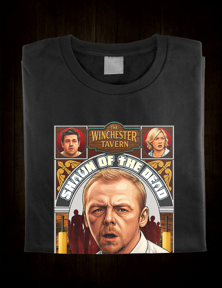 2004 zombie comedy movie inspired t-shirt design