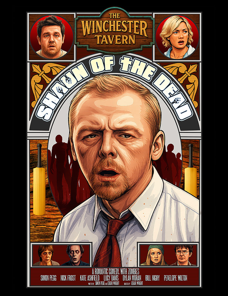 Simon Pegg and Nick Frost zombie movie tribute shirt