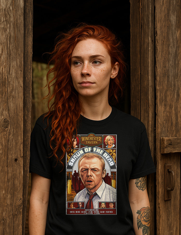 Simon Pegg classic film horror parody apparel