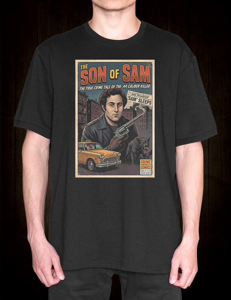 vintage tabloid style Son of Sam artwork
