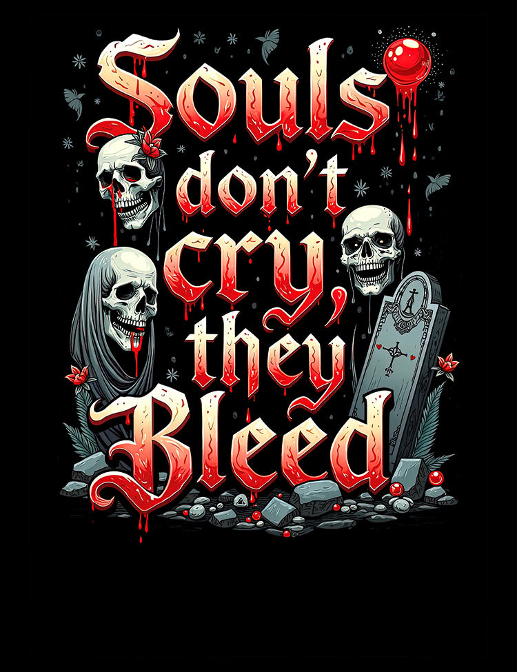 Red and black skull typography horror shirt