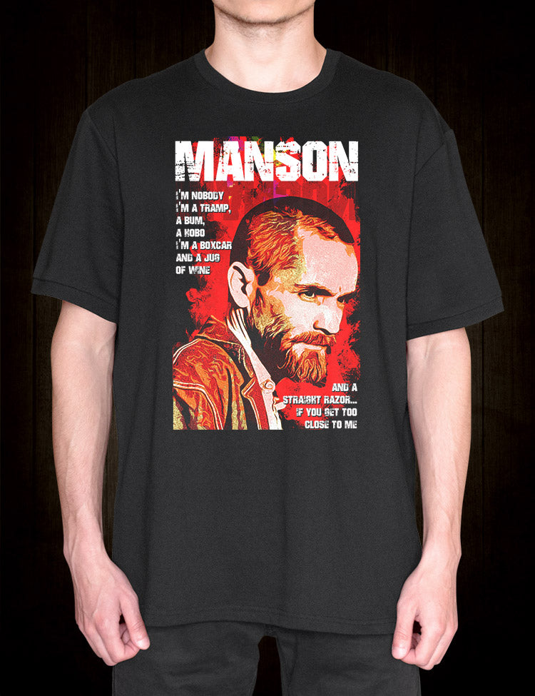 Dark history inspired Manson straight razor tee