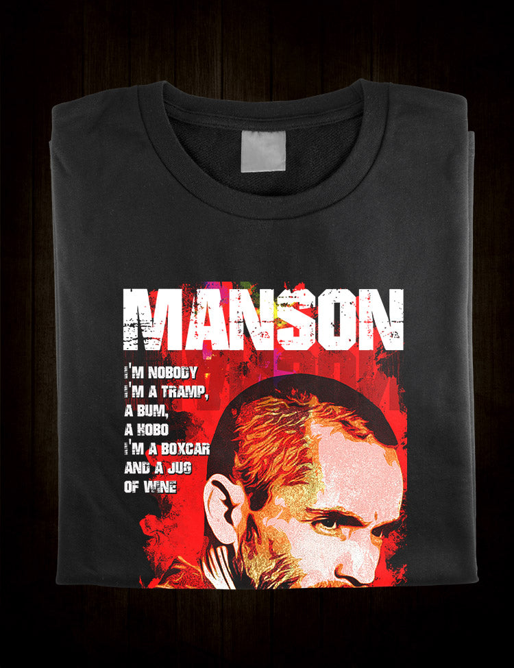 Cult leader Manson iconic quote apparel