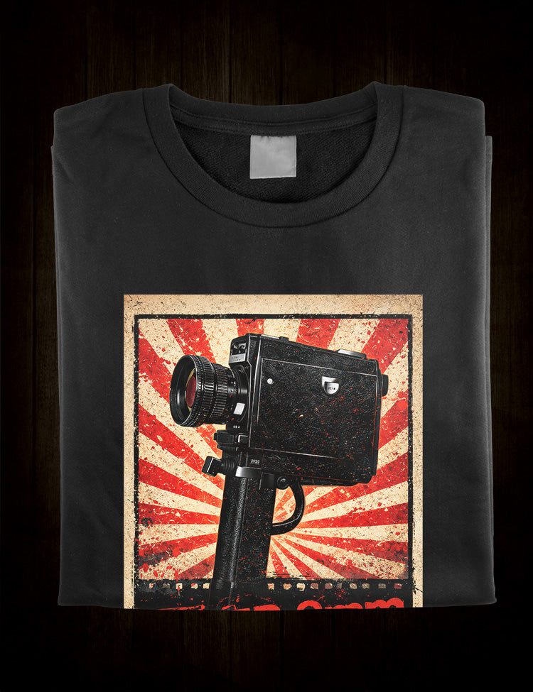 vintage cinema camera graphic tee