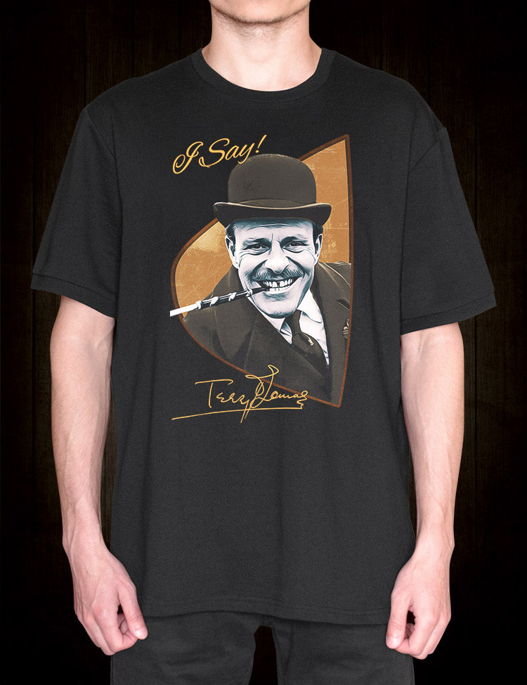 Terry Thomas shirt with witty catchphrase design