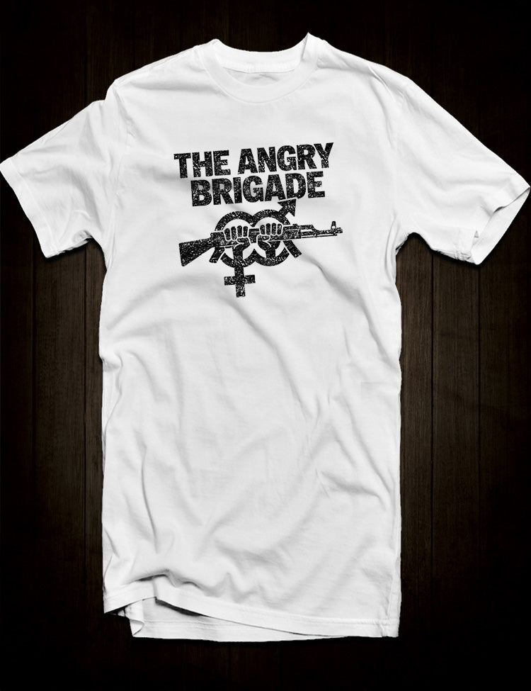 Retro anarchist history shirt inspired by the Angry Brigade communiqués