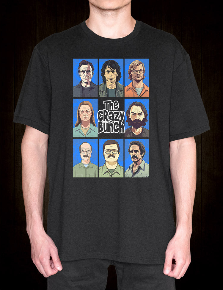 Serial Killer True Crime T-Shirt The Crazy Bunch