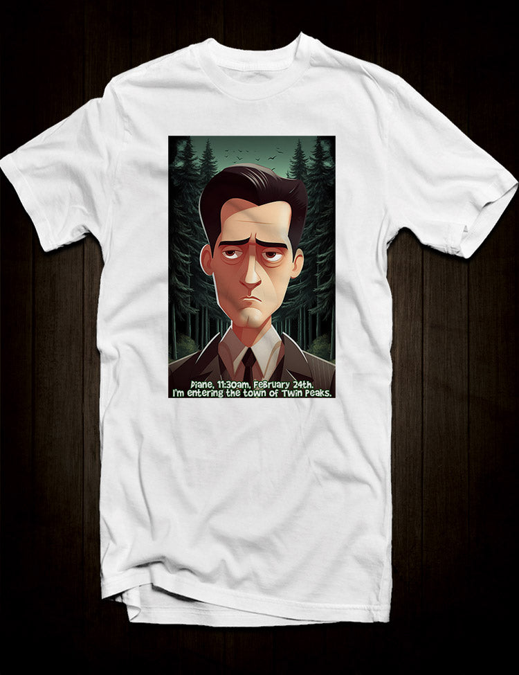 Cartoon style Twin Peaks shirt