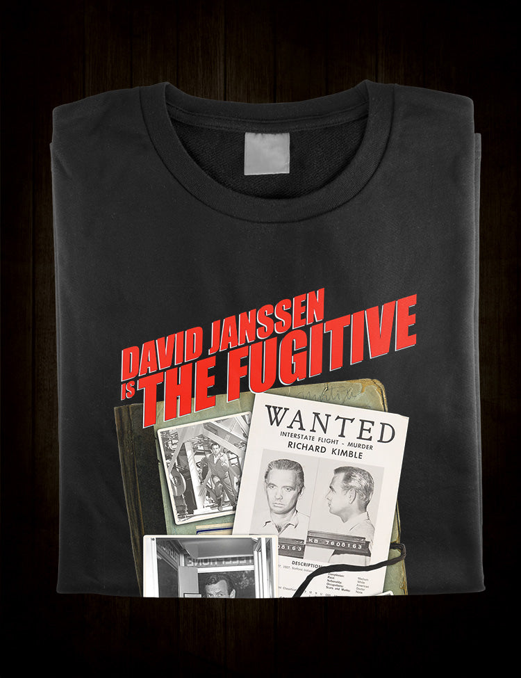 The Fugitive fan T-shirt featuring imagery inspired by the original 1963 to 1967 television series