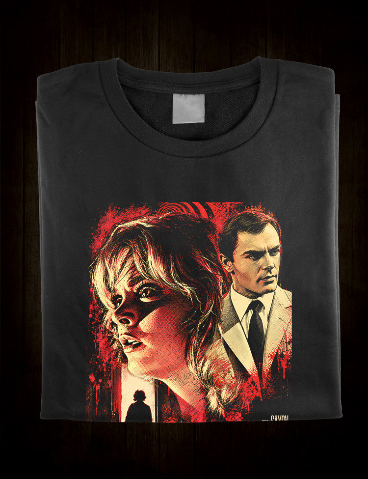 Italian cult cinema T-shirt featuring The Girl Who Knew Too Much film