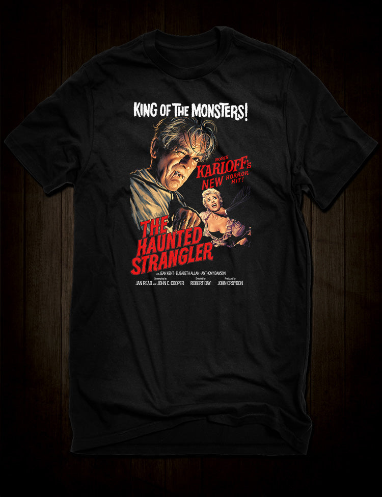 The Haunted Strangler T-Shirt inspired by the 1958 Boris Karloff horror film