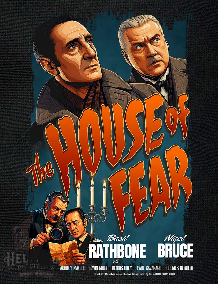 Sherlock Holmes Basil Rathbone tribute t-shirt